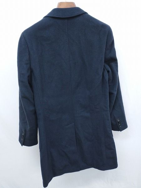 P129 [人気] PAOLONI パオローニ チェスターコート 44 ネイビー
