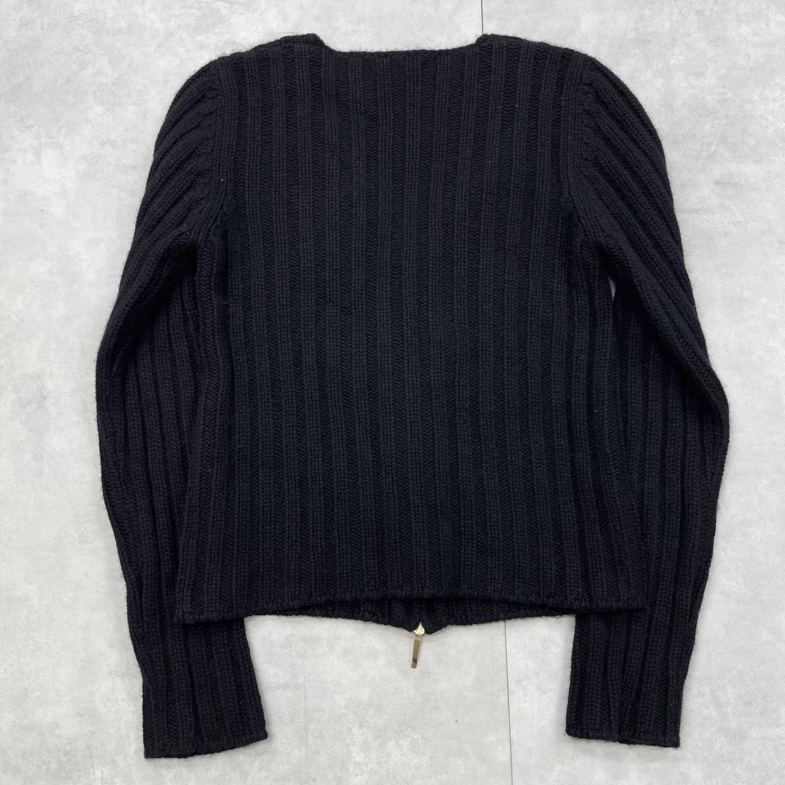 GUCCI グッチ カーディガン ニット リブ フロントジップ カシミヤ