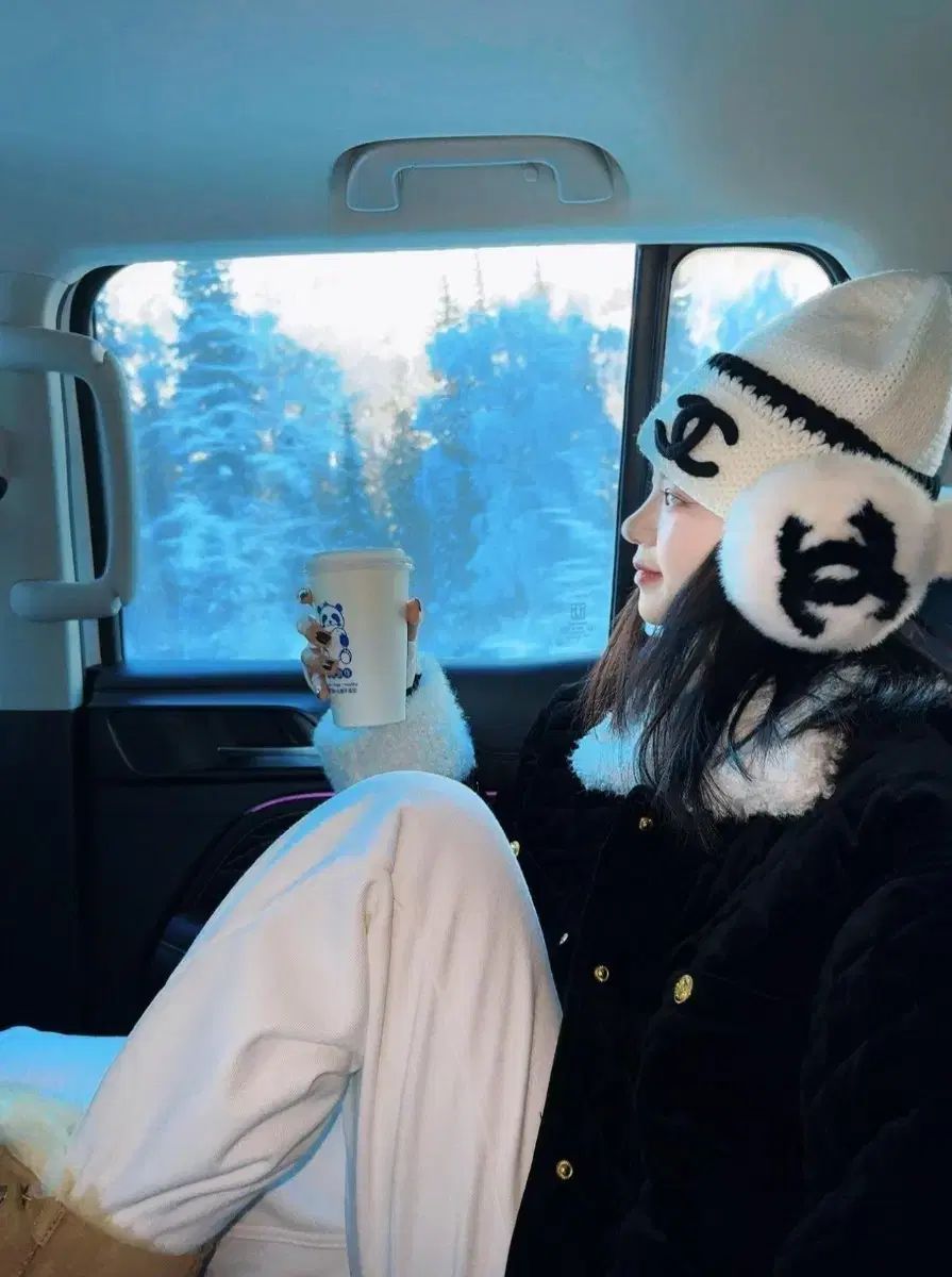 シャネル CC ロゴ ニット 帽子 イヤーマフ セット