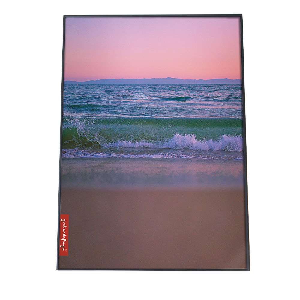 B3サイズ（約36x51cm）】【pbg-poster-5056】海 サーフ ビーチ 夕暮れ