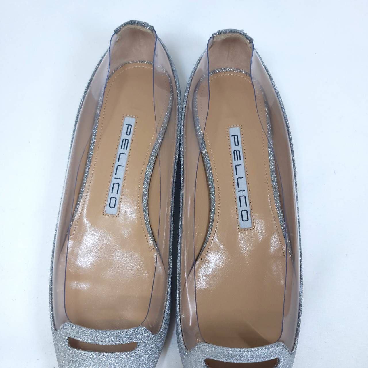 ペリーコ 新品 アネッリ フラット グリッター クリア 裏張り済 EU36.5