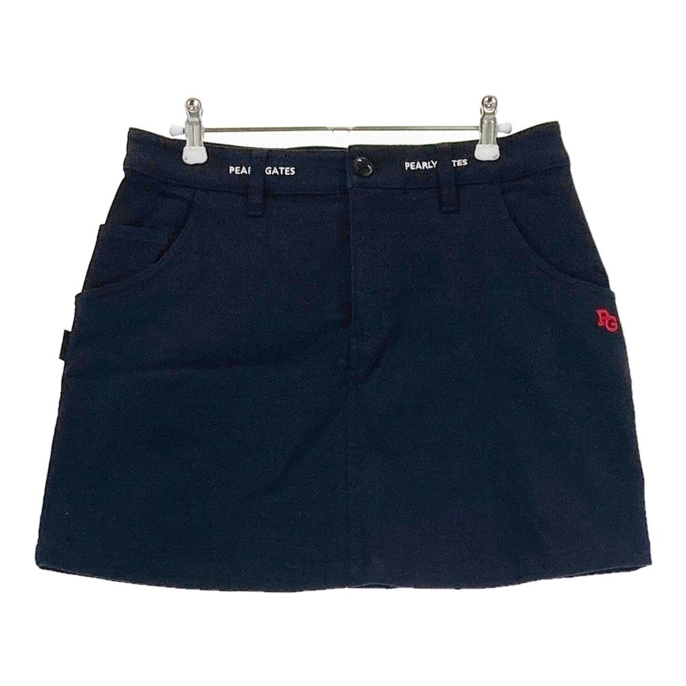 サイズ 2 PEARLY GATES パーリーゲイツ 2025年モデル ストレッチスカート ネイビー系 ゴルフウェア レディース ストスト