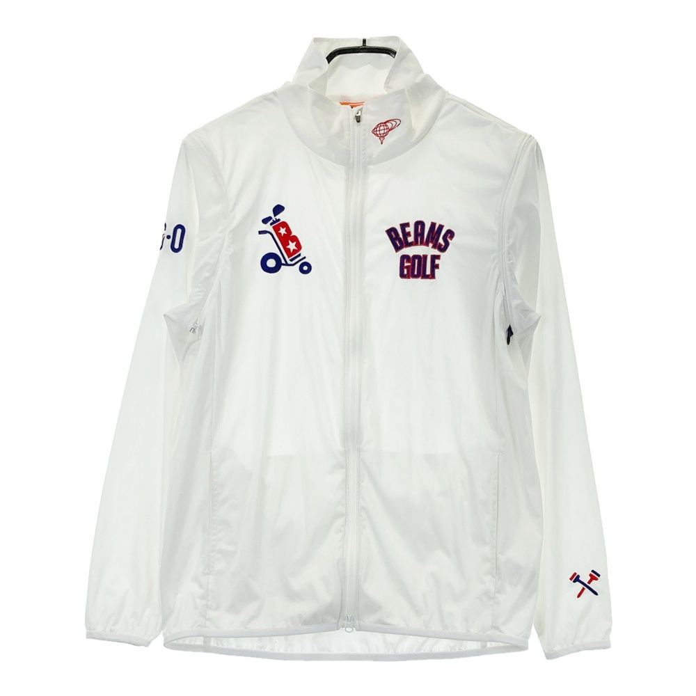 サイズ L BEAMS GOLF ビームスゴルフ 2 WAY ジップジャケット ホワイト系 ゴルフウェア メンズ ストスト