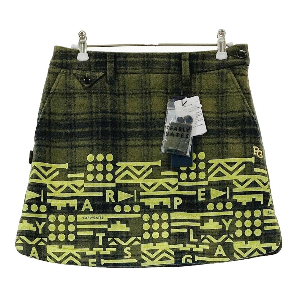 サイズ 0 PEARLY GATES パーリーゲイツ 055 2234112 スカート チェック カーキ系 ゴルフウェア レディース ストスト