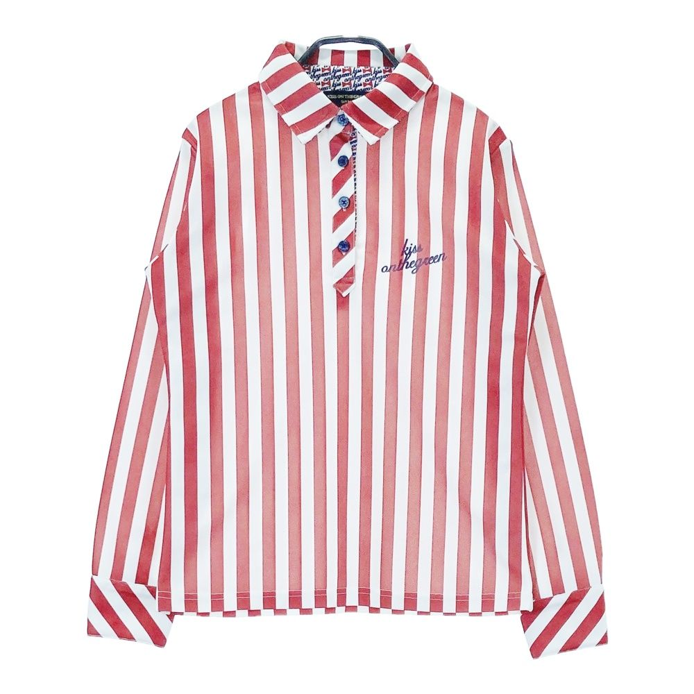 キスオンザグリーン　ストライプ長袖シャツ キスオンザグリーン ストライプ長袖シャツ キスオンザグリーン
