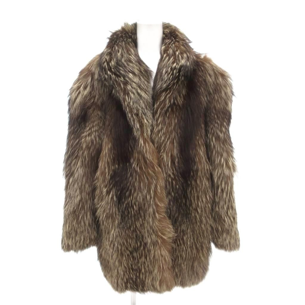 美品　SAGA FOX 　サガフォックス　ファーコート　銀サガ　13号　ブラウン サガフォックス SAGA FOX 銀サガ ファーコート 13 毛皮 フォックス