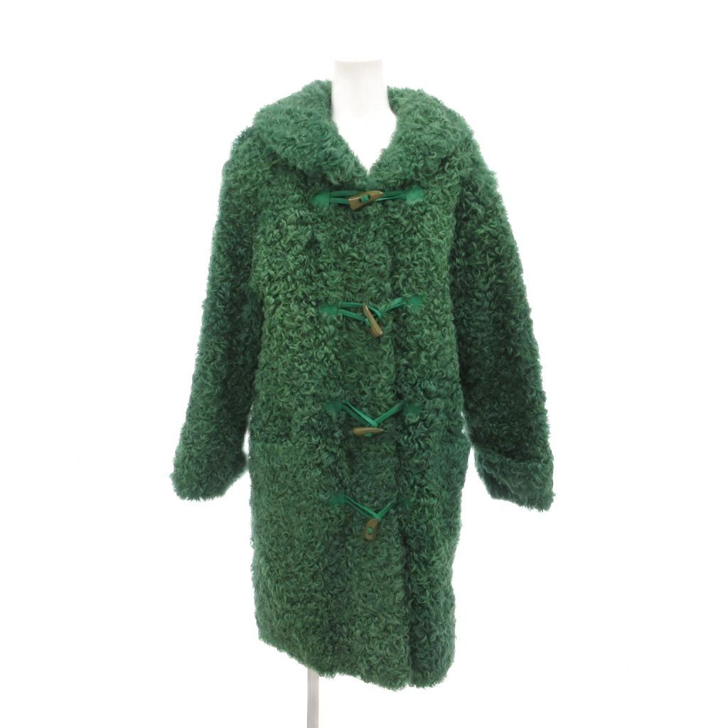 エンバ EMBA ダッフルコート 毛皮 ラムファー ロング丈 トグルボタン