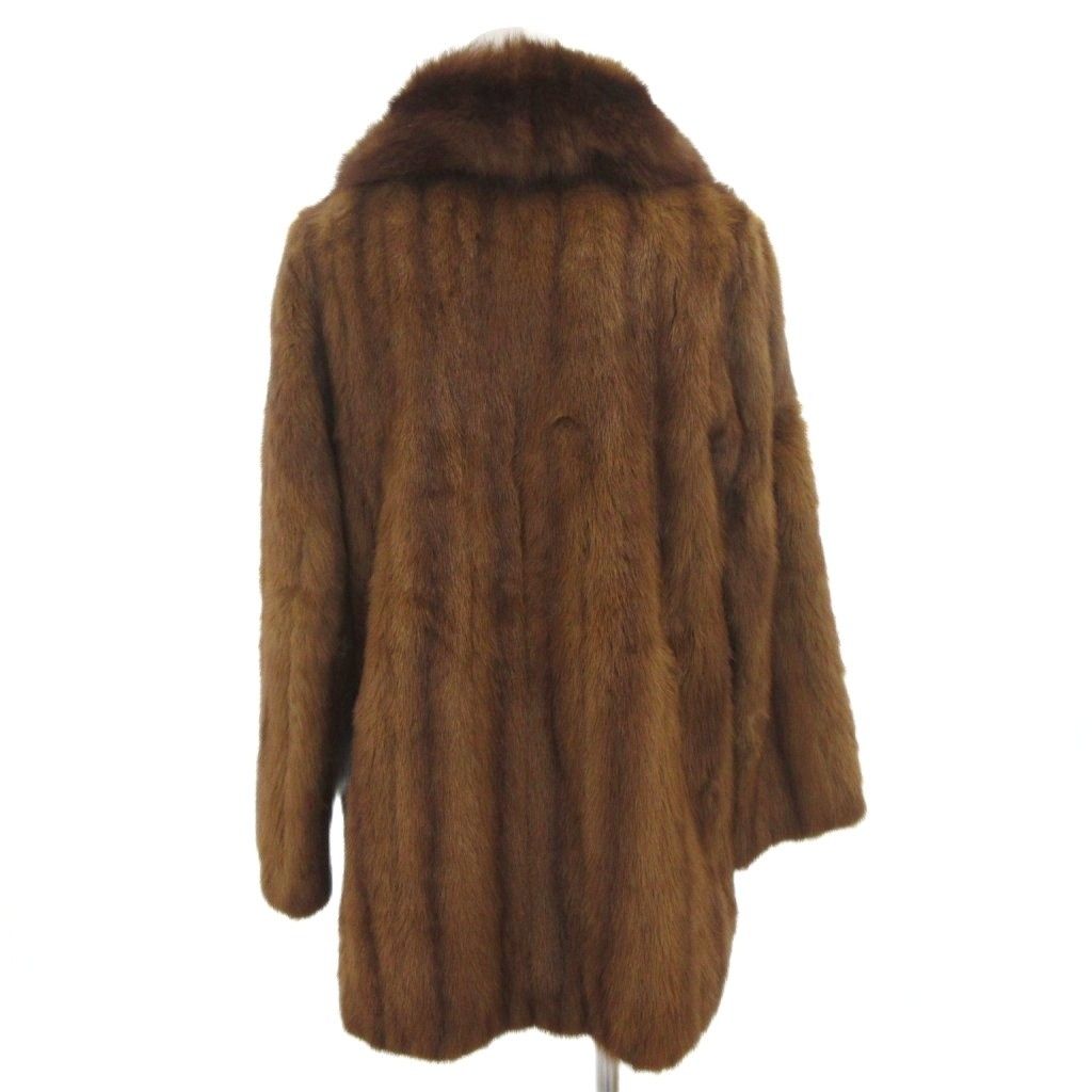 ミンクファー コート 毛皮 9 茶 ブラウン /FF □GY13 - メルカリ