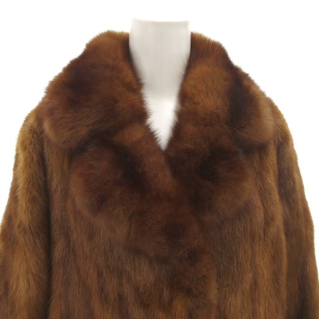 ミンクファー コート 毛皮 9 茶 ブラウン /FF □GY13 - メルカリ