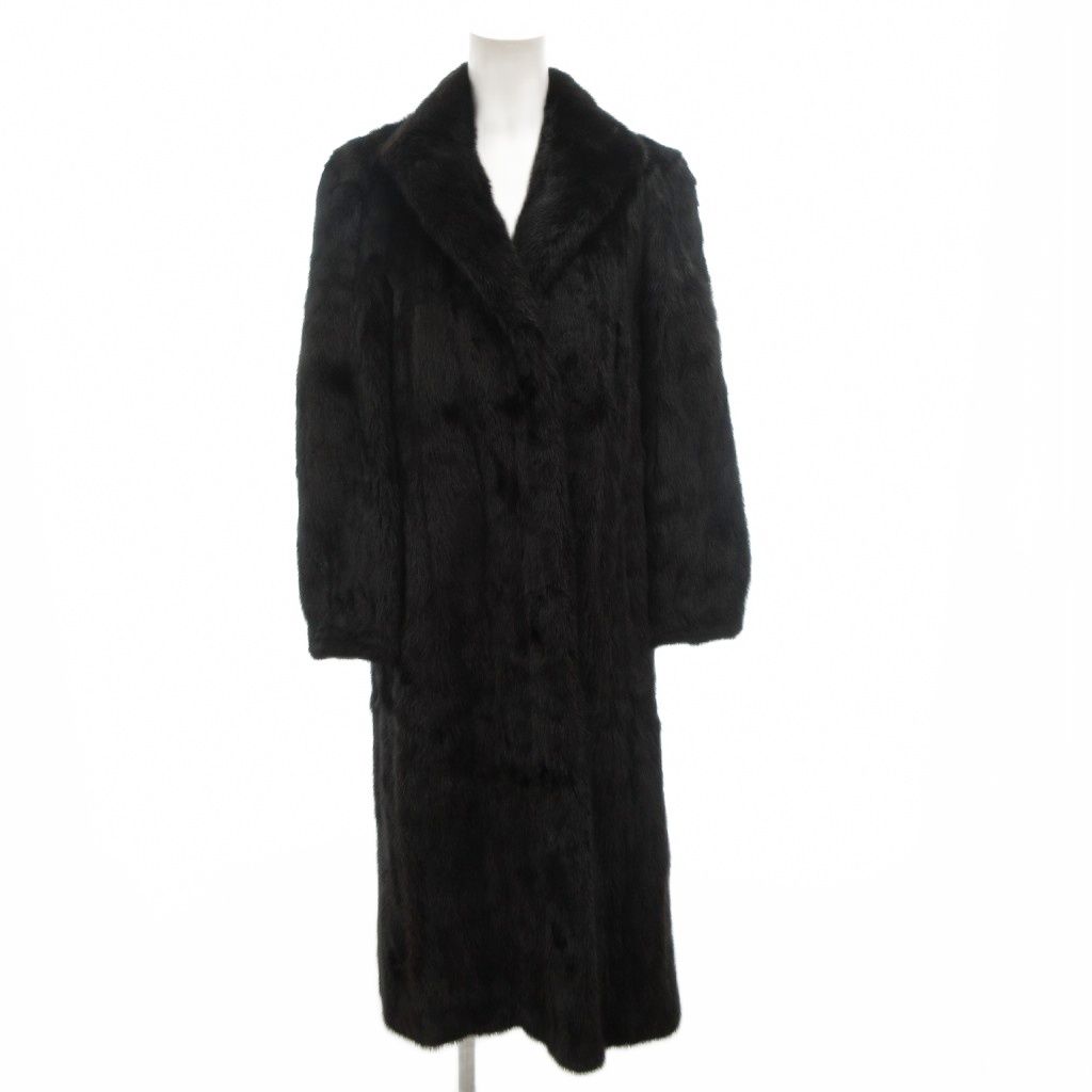 JOHN KAY ミンクファー ロング コート 毛皮 茶 ブラウン FF GY 11