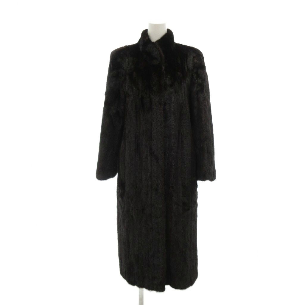 Canadian MINK カナディアン ファーコート 毛皮 ミンク ロング丈 ダークブラウン UO GY 18