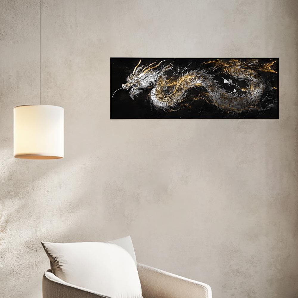 A0サイズ（約84x119cm）】【pn-poster-13】龍神 ドラゴン 辰 開運 金運