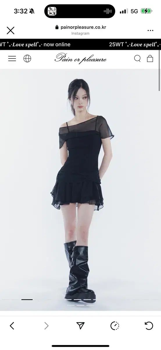 ペインオアプレジャー merry chiffon dress