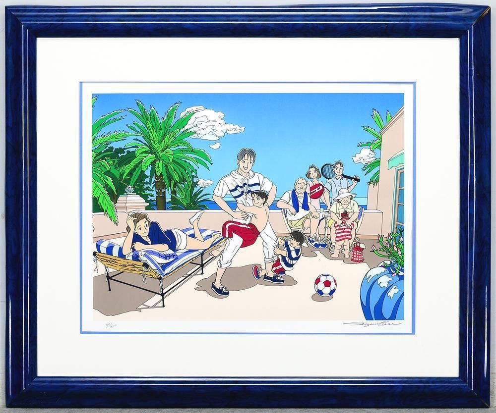 真作 WISH わたせせいぞう Let s Join It ! シルクスクリーン 8号大 直筆サイン 証明シール 作