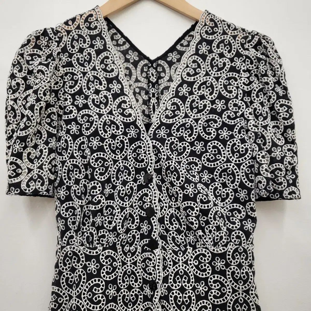 サンドロ ショート ギピュール ワンピース