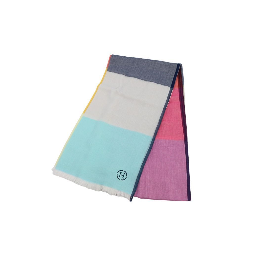 HERMES【エルメス】 ストール ナオシマ マルチカラー コットン100