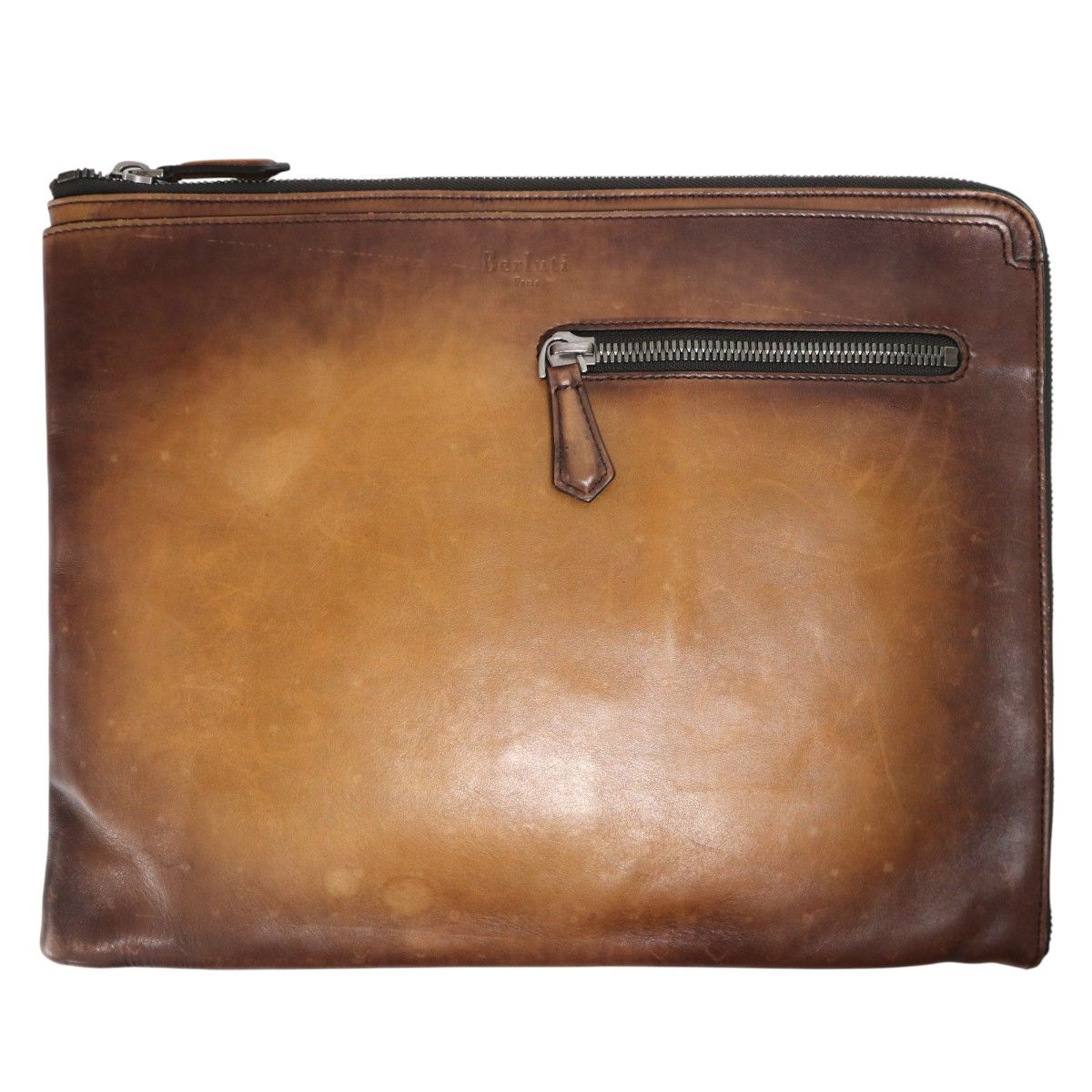 Berluti ベルルッティ ニノ レザー クラッチバッグ セカンドバッグ ドキュメントケース ブラウン M 2512 k 117