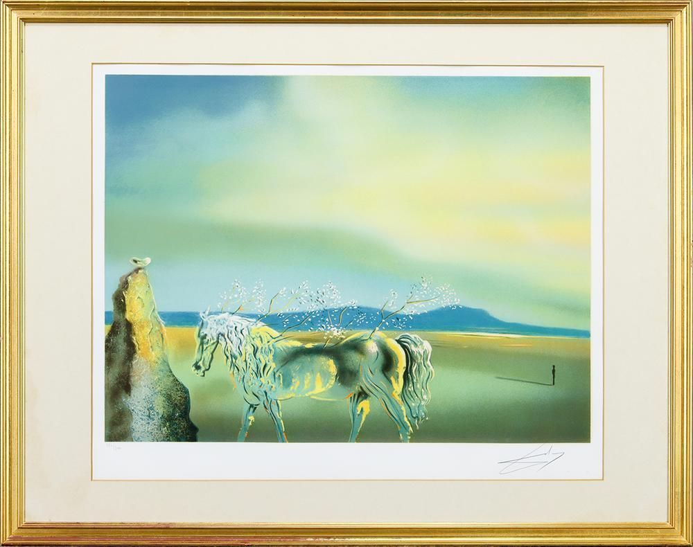 真作】【WISH】サルバドール・ダリ Salvador Dali「Sunset」リトグラフ