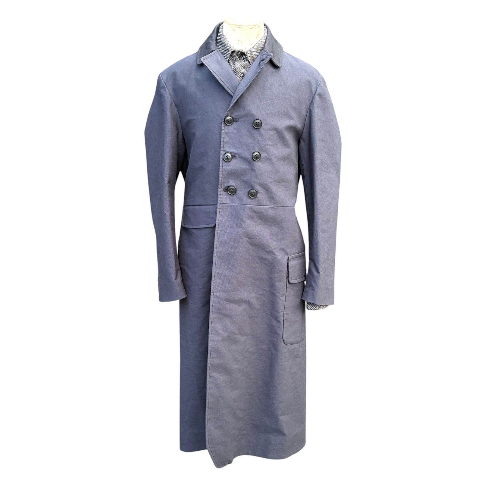 HACKNEY UNION WORKHOUSE Parisan Coat wax cotton Navy
