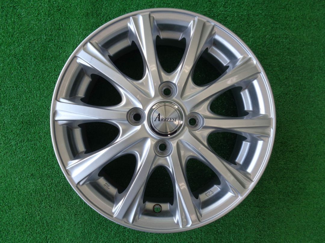 4 5 J 14インチ H 100 45 ARREEST ホイール タントなど軽自動車サイズ♪