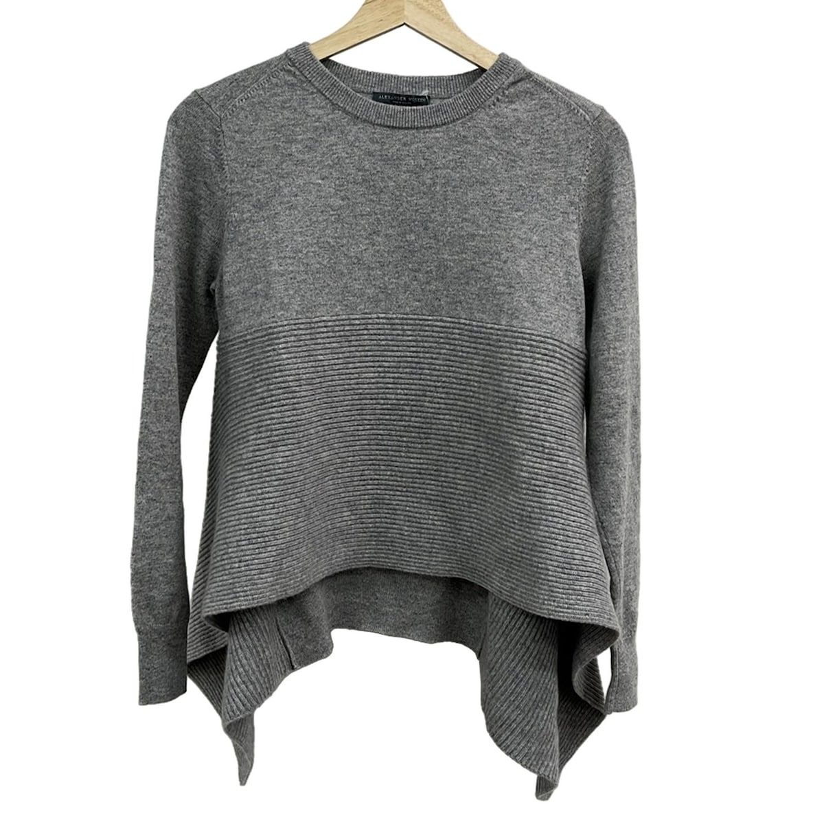 ALEXANDER McQUEEN アレキサンダーマックイーン 長袖セーター サイズxxs XS レディース グレー カシミヤ