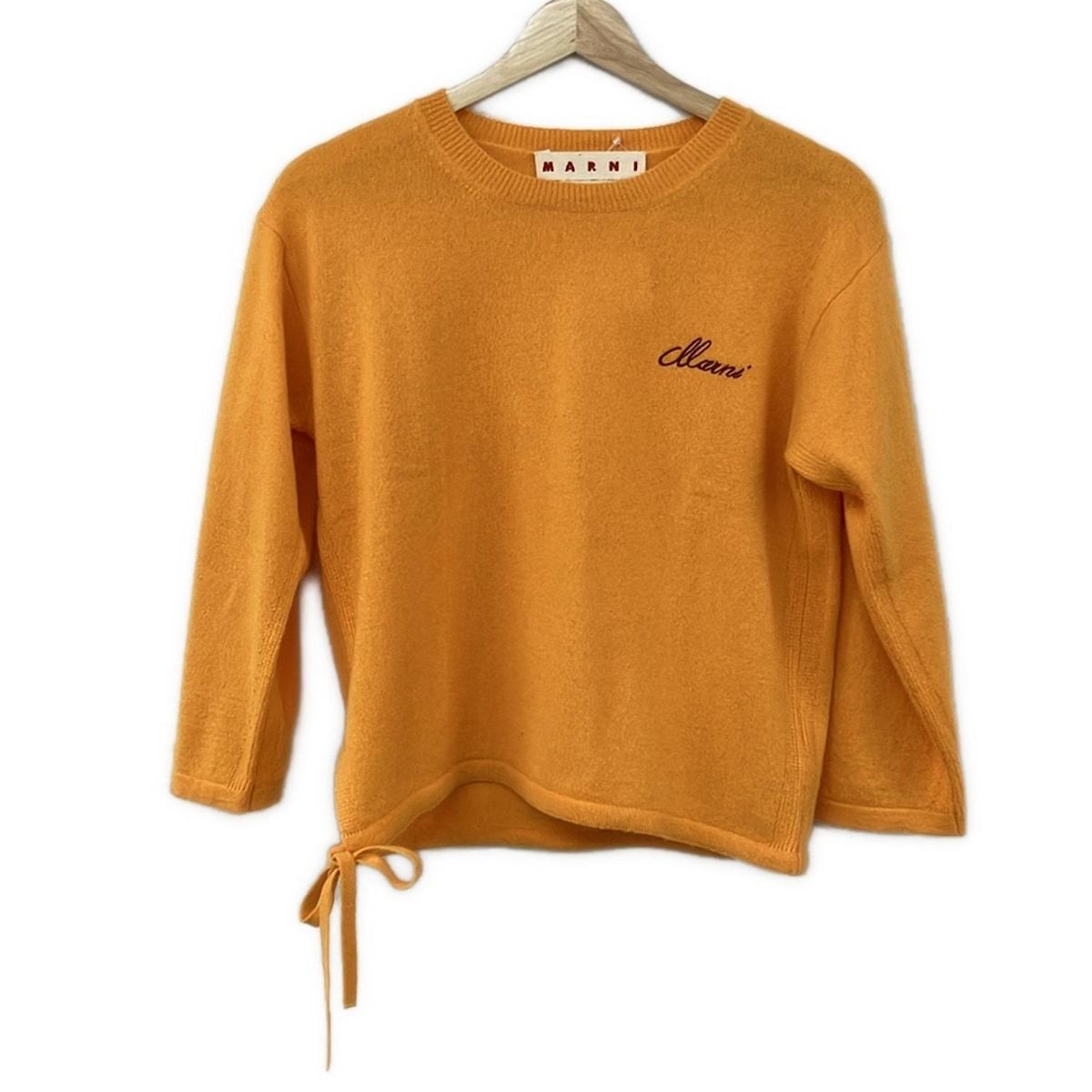 MARNI マルニ 長袖セーター サイズ42 M レディース オレンジ クルーネック カシミヤ