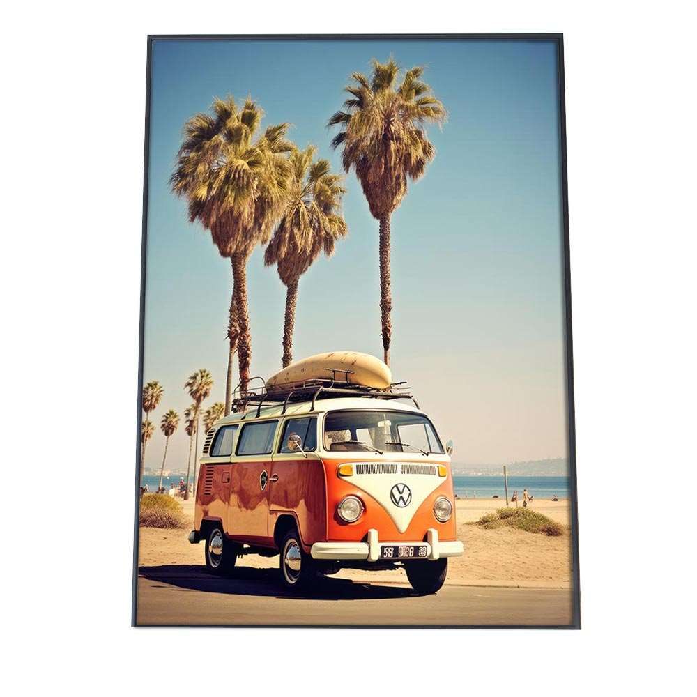 A 約42 x 59 cm si poster 1227 ポスター サーフ系 海 ブルー さわやか 海岸 ヤシの木 空 インテリア おしゃれ ファッション フォト オシャレ モダン