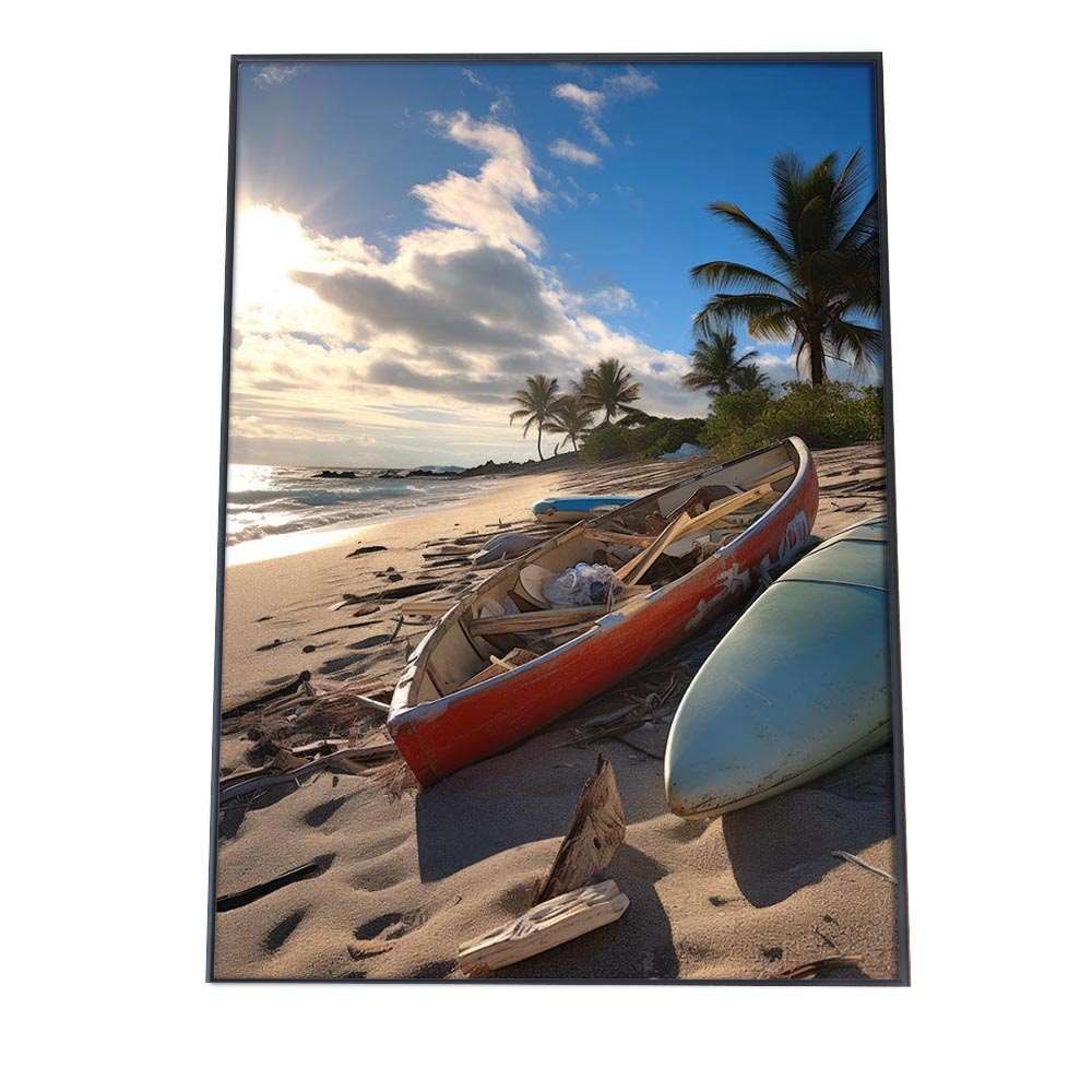 A 約84 x 119 cm si poster 1258 ポスター サーフ系 海 ブルー さわやか 海岸 ヤシの木 空 インテリア おしゃれ ファッション フォト オシャレ モダン