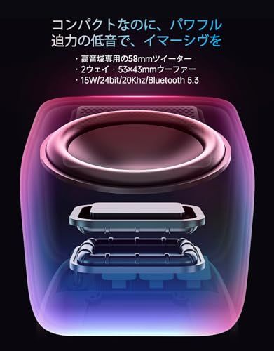  Divoom Ditoo Pro ワイヤレススピーカー 15 W 強化された低音 青軸キーボード RGBライト 可愛い 音質高 Bluetooth ピクセルアート アプリ USB接続 PC用 microSDカード 12時間持ち 光沢塗装 多機能 ギフトにmm ワイヤレススピーカー スピーカー ウーファー
