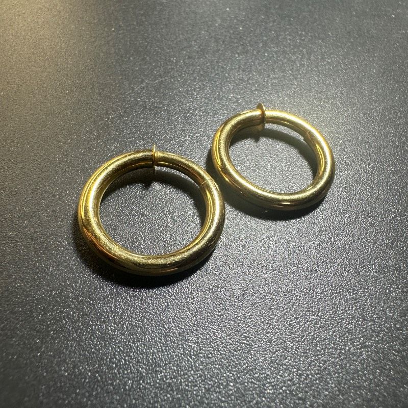 K 18 刻印 イヤリング ラウンド ピアスに見える GT Y 4