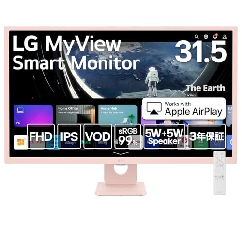 LG スマートモニター 32 SR 50 F P MyView Smart Monitor 31 5インチ フルHD webOS IPS sRGB 99 ハーフグ 5 W Wスピーカー AirPlay 2 Miracast USB mm