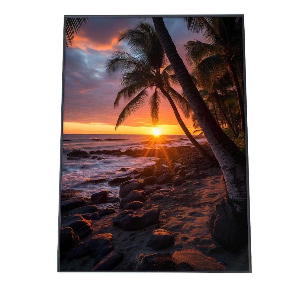 A 約59 x 84 cm si poster 1289 ポスター サーフ系 海 ブルー さわやか 海岸 ヤシの木 空 インテリア おしゃれ ファッション フォト オシャレ モダン