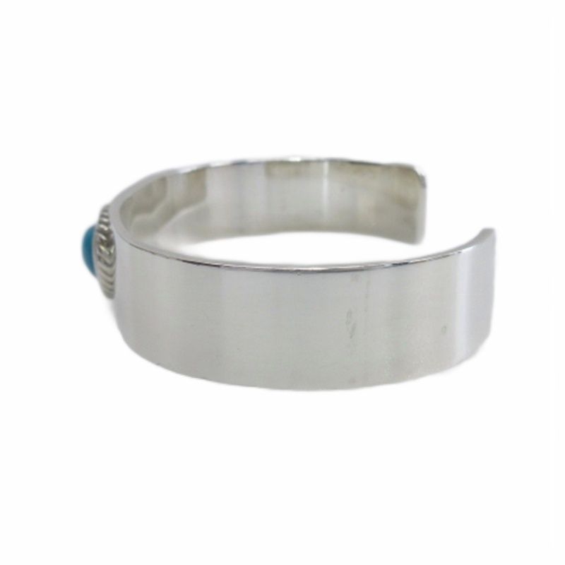 タディ キング TADY KING 銀縄 平打ち ターコイズ ブレスレット バングル SILVER シルバー 計24 3 g