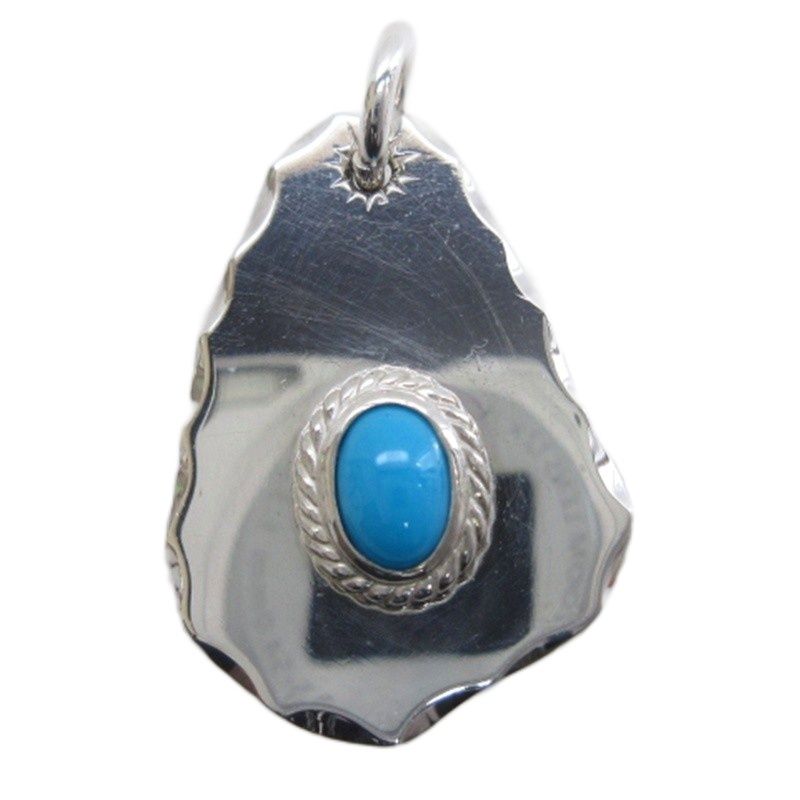 タディ&キング TADY&KING ターコイズ ネックレス トップ たたき 銀縄