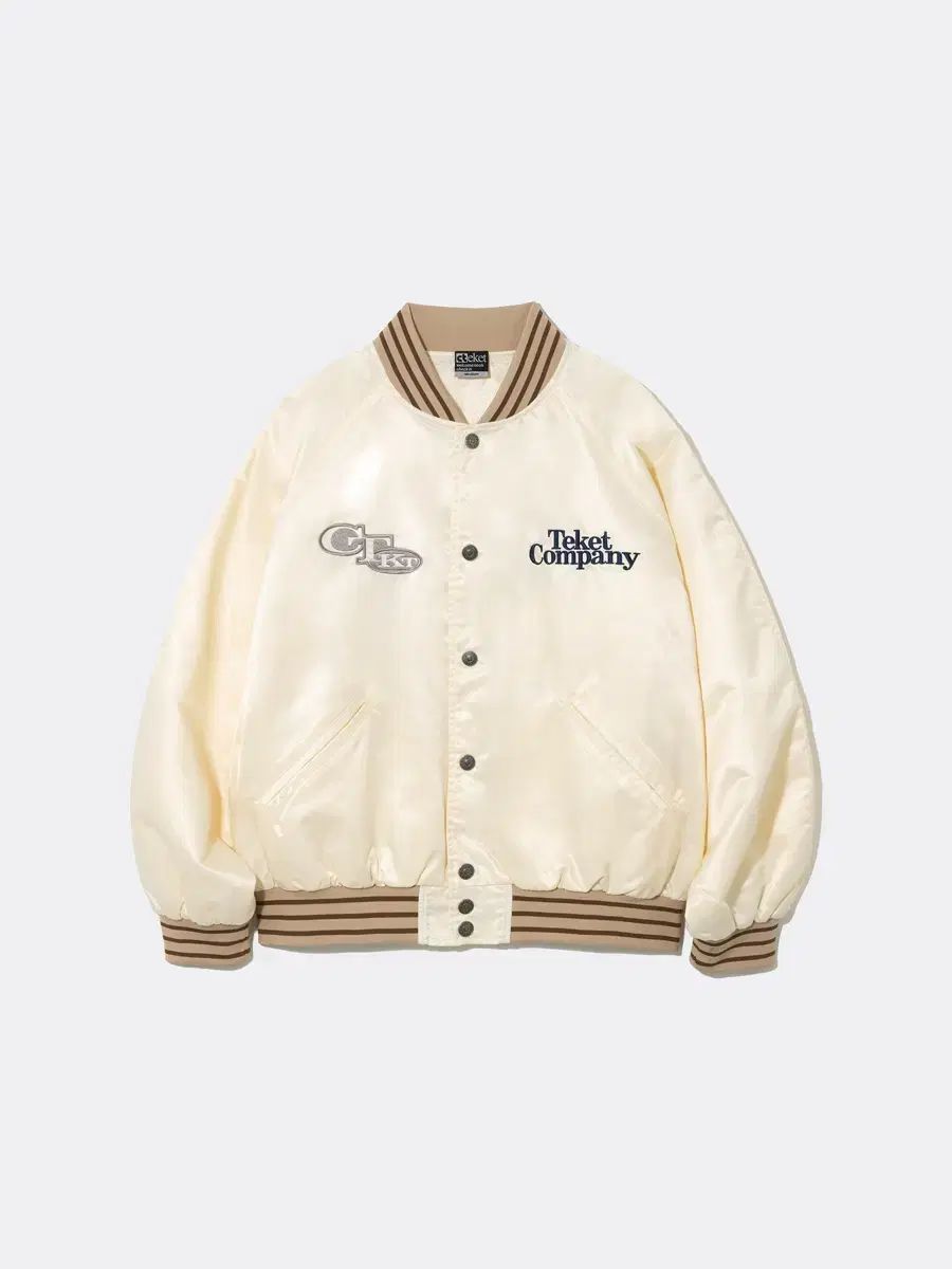 テケット KEYWORD SATIN JACKET CREAM