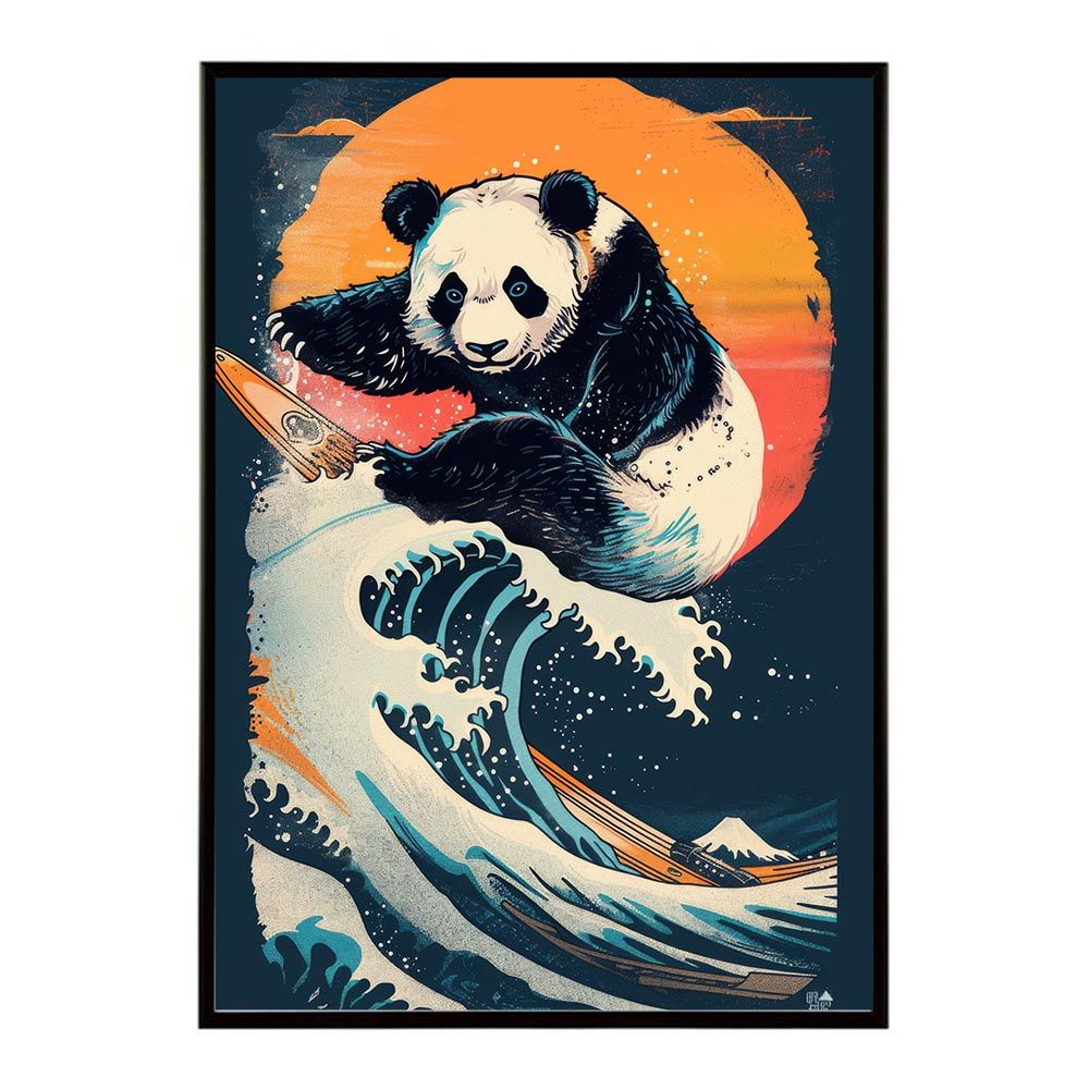 ポスター banksy 抽象画 バンクシー パンダガンズ banksy panda with