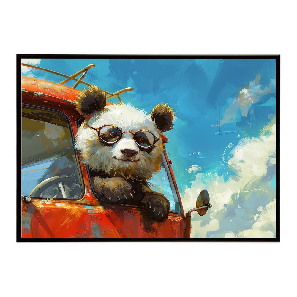 【B2サイズ（約51x73cm）】【si-poster-1469】パンダ panda アニマル ポスター 動物 可愛い イラスト 子供部屋 ポップ インテリア おしゃれ  プリントポスター フォト オシャレ アート モダン シンプ