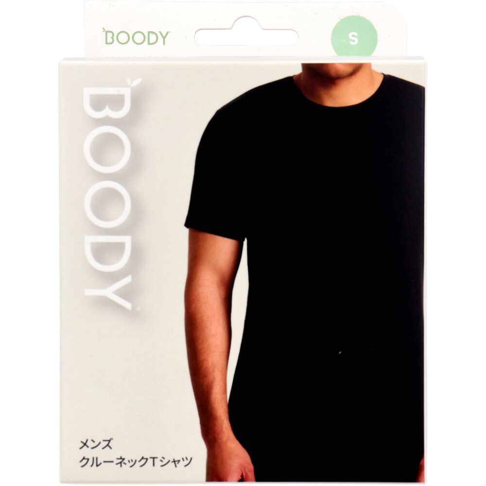 BOODY メンズ クルーネックTシャツ ブラック Sサイズ 入