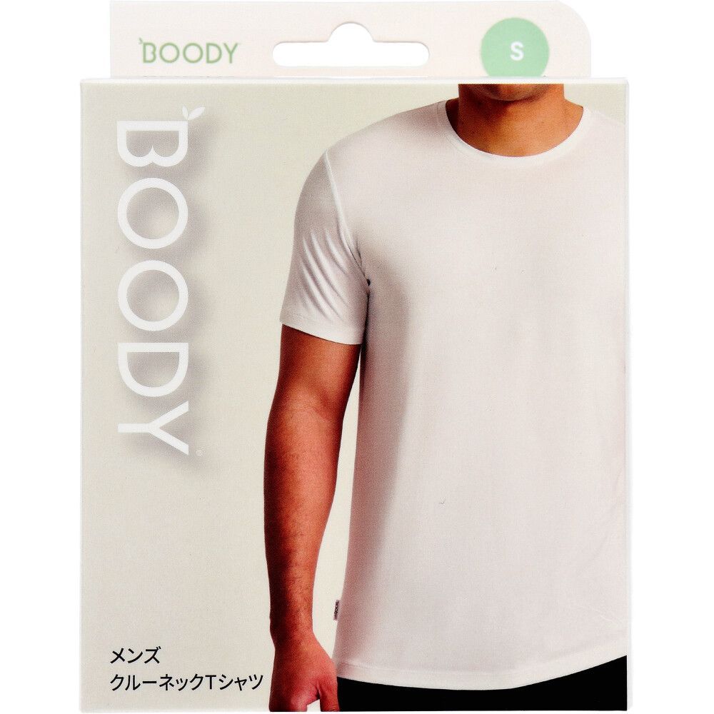 BOODY メンズ クルーネックTシャツ ホワイト Sサイズ 入