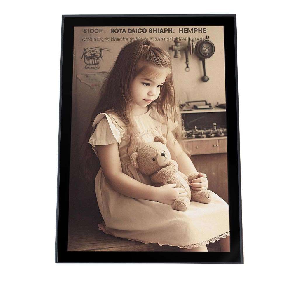 【B4サイズ（約25x36cm）】【si-poster-155】アートプリント ポスター インテリア  precious memories シリーズ セピア 人物 モノクロ 外国人 フォト モデル アート モダン   特大 小さい 縦