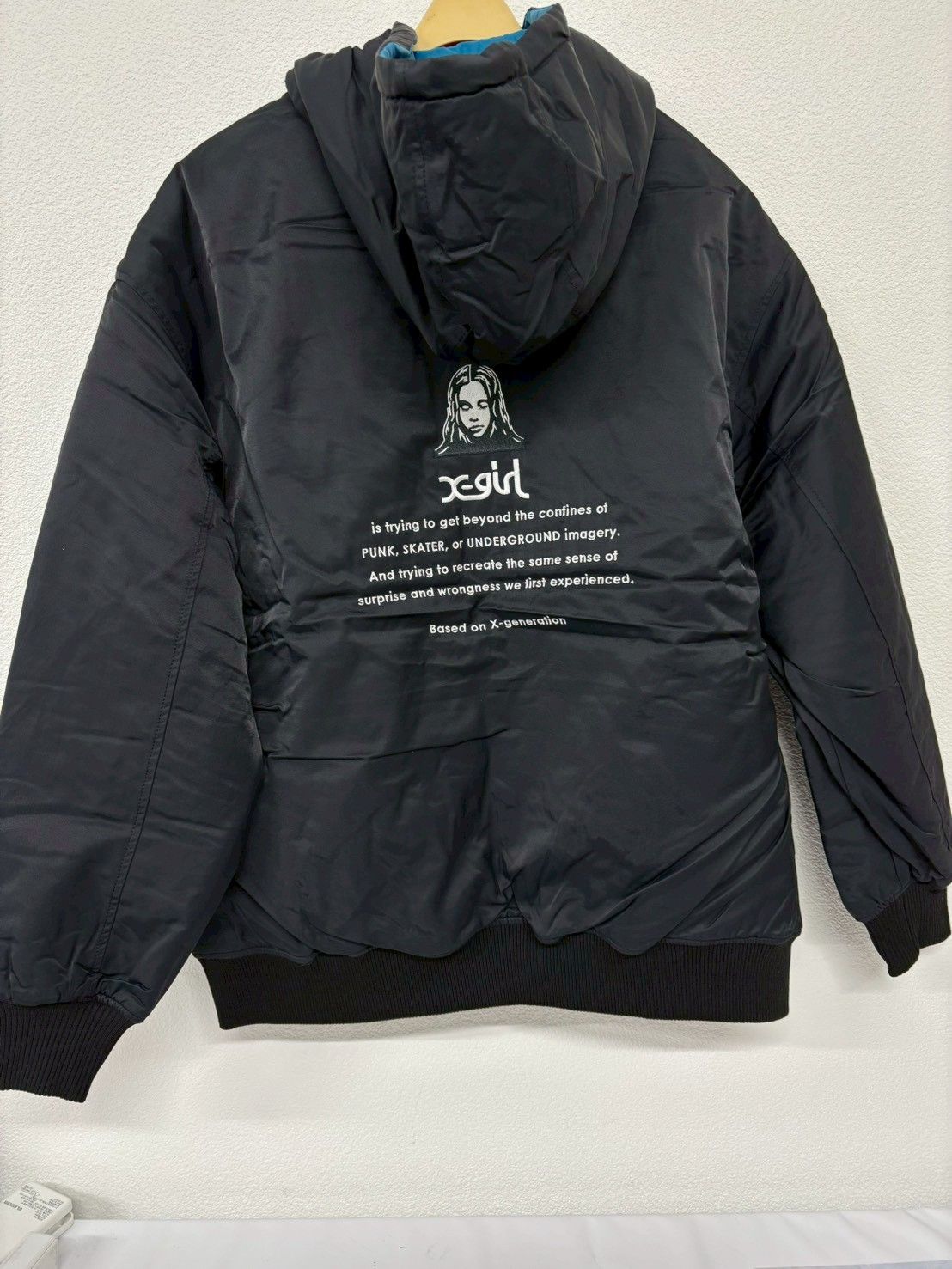 X girl エックスガール レディース リバーシブル 中綿ジャケット M フード付き