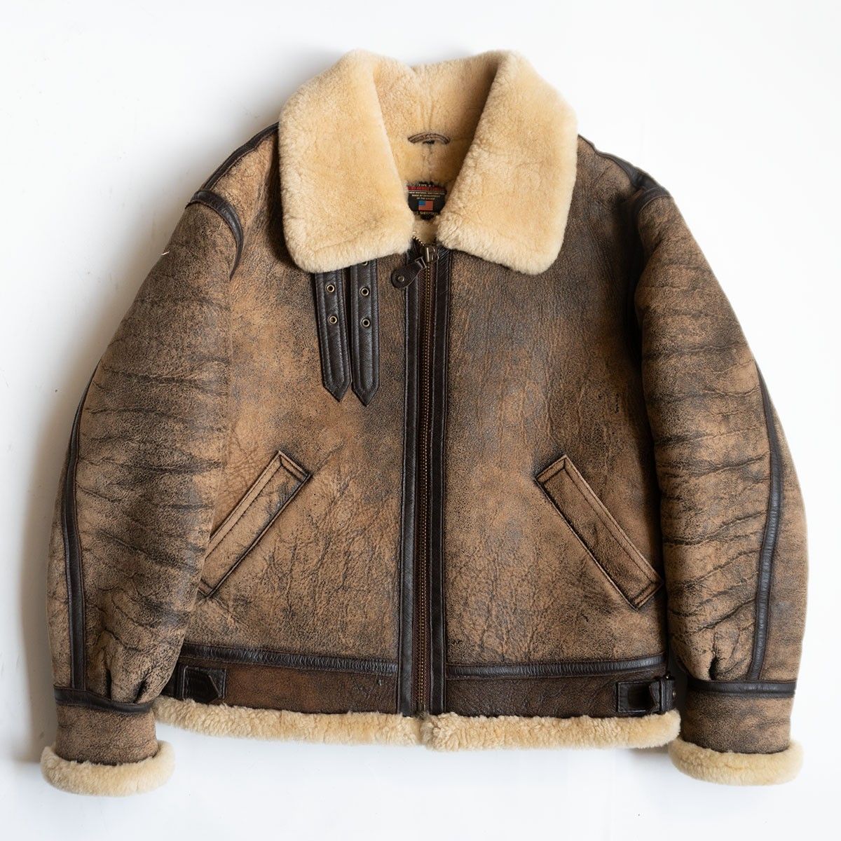 雰囲気抜群】WIND ARMOR【B-3 ムートンボンバージャケット】L ブラウン