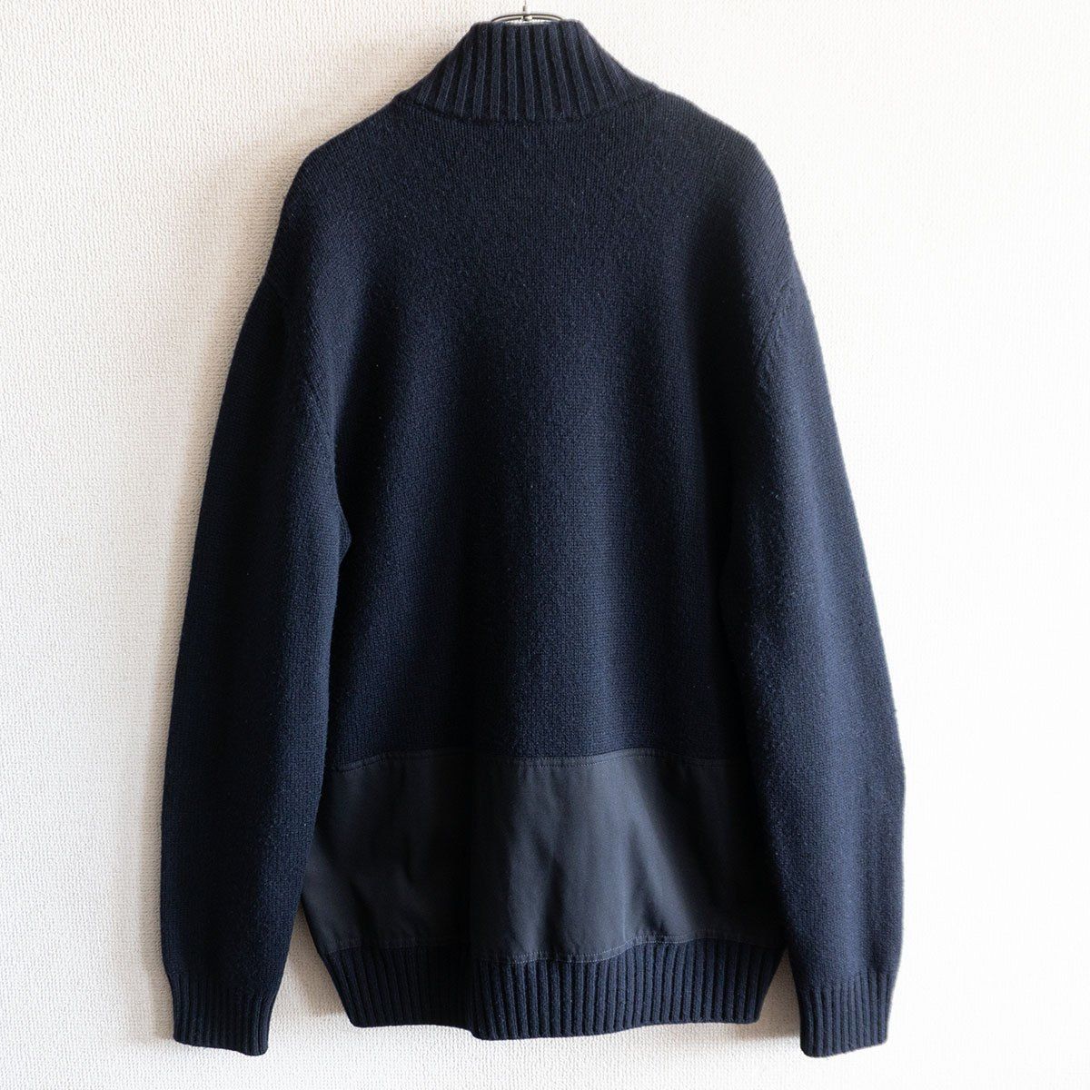 高級品】 HERMES 【ヤク ウール ジップ ニット ブルゾン】XL ITALI製