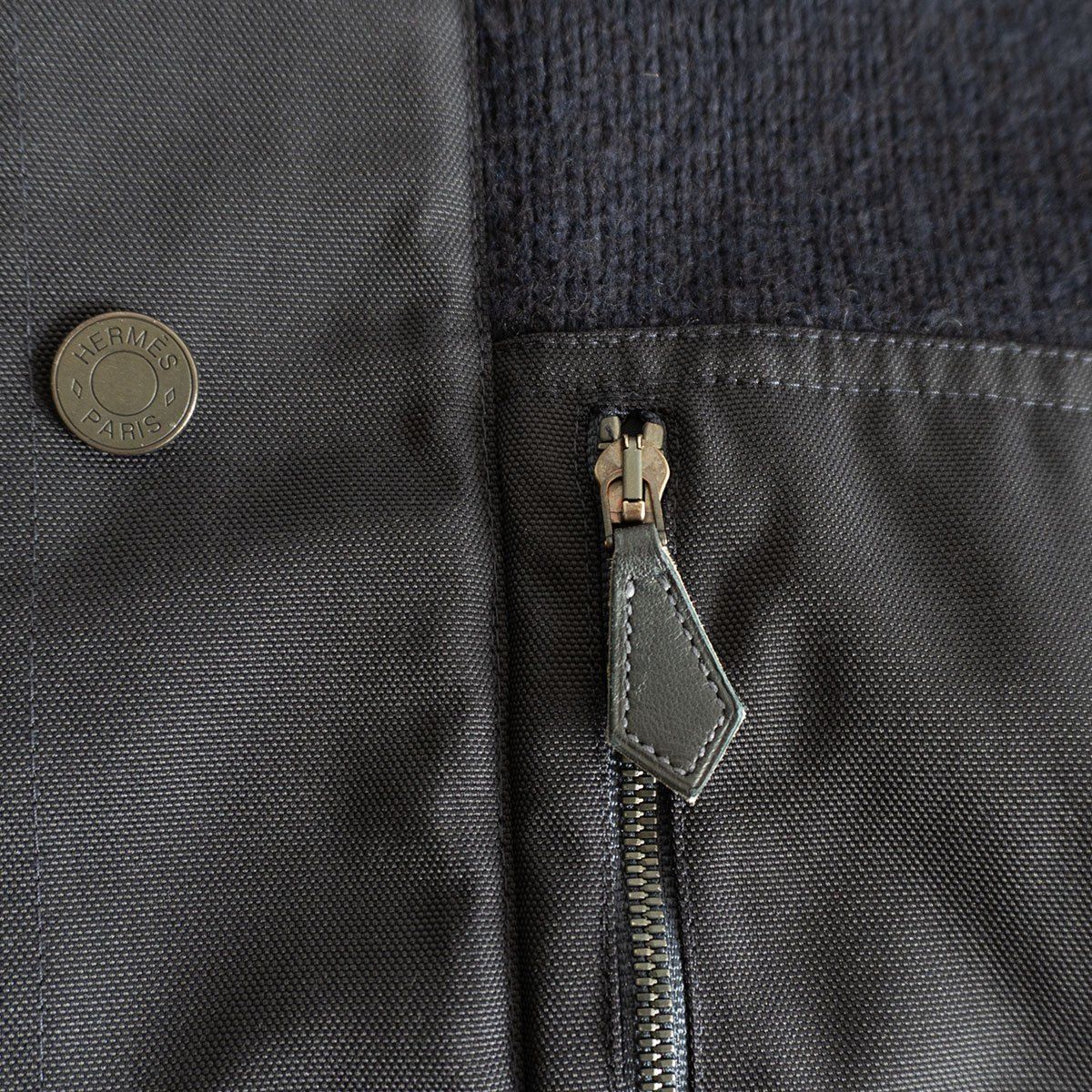 高級品】 HERMES 【ヤク ウール ジップ ニット ブルゾン】XL ITALI製