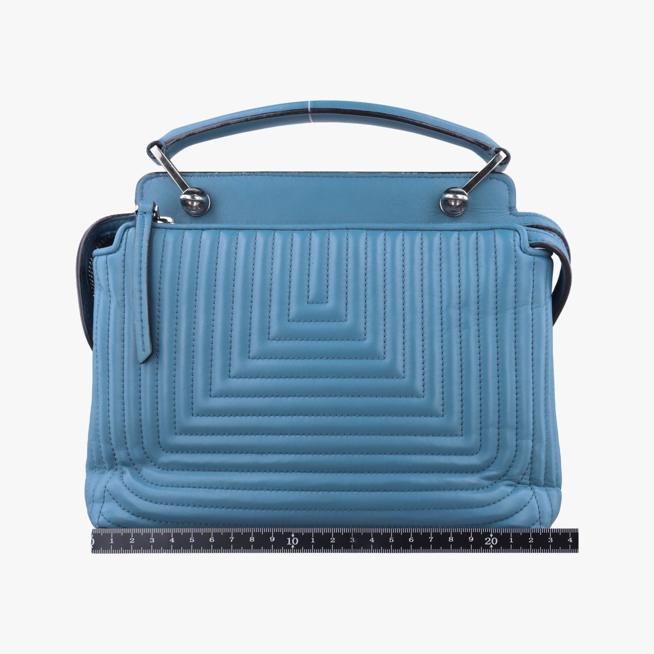 フェンディFendiドットコム クリック スモール ブルー レザー 8BN299