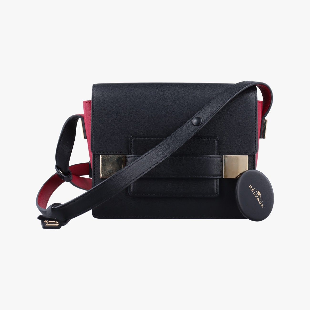 デルヴォーDelvauxマダム ブラック レッド レザー GO 3 A