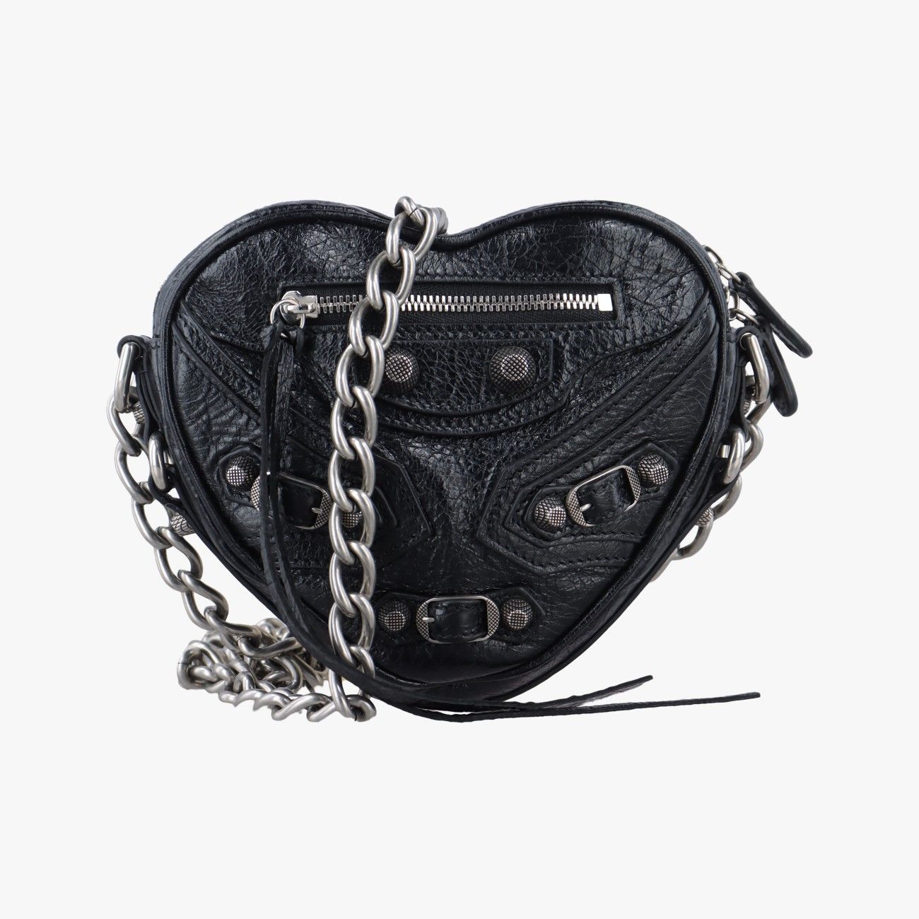 バレンシアガBalenciagaハート ミニ ブラック ラムスキン 722781 1000 P 584046