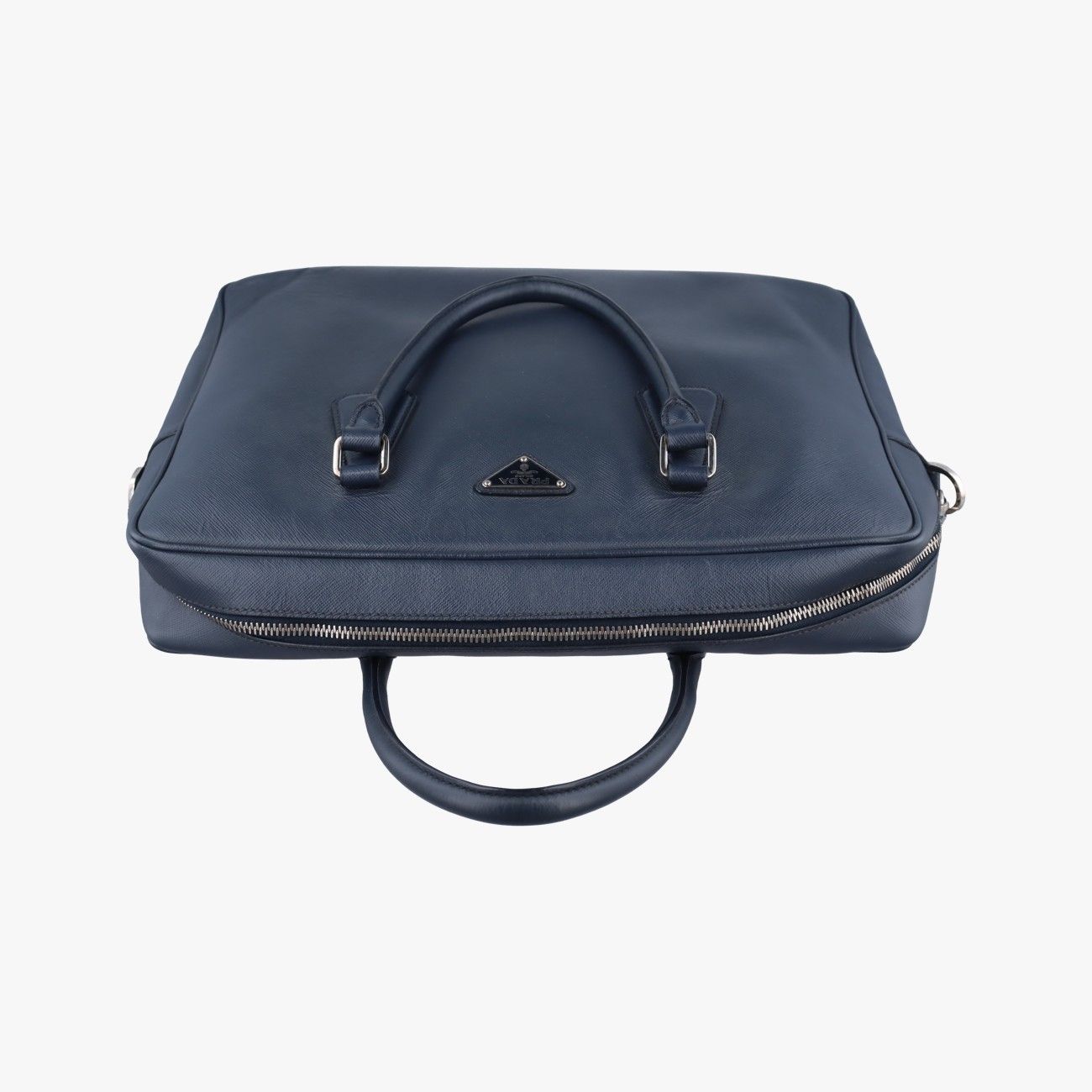 プラダPradaビジネス ブリーフケース ネイビー サフィアーノレザー