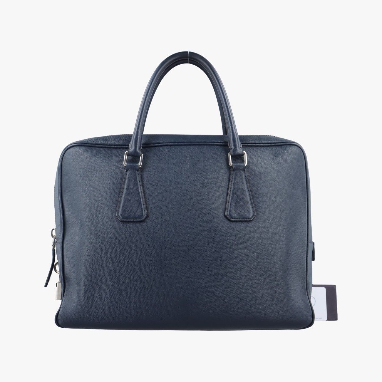 プラダPradaブリーフケース ビジネス ネイビー サフィアーノレザー