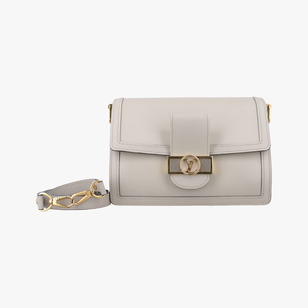 ルイヴィトンLouis Vuittonドーフィーヌ ソフトMM グレー レザー M 25050 FL 4119